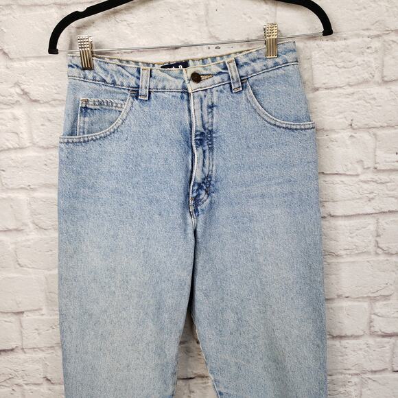 Vintage GAP High Waisted Tapered Leg Mom Jeans Light Wash Cotton Grunge Sz 9/10 - Picture 5 of 14